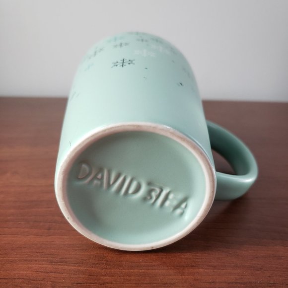 Davids Tea Mug Snowflake Peppermint Snowfall Winter Design Collectable Tea Cup - Picture 4 of 4